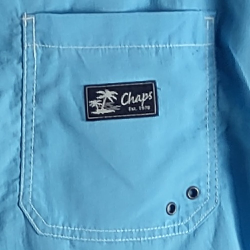 Chaps Men’s 3 Pocket Drawstring Blue Swim, Casual, Shorts, Trunks Size XXL - Picture 3 of 10